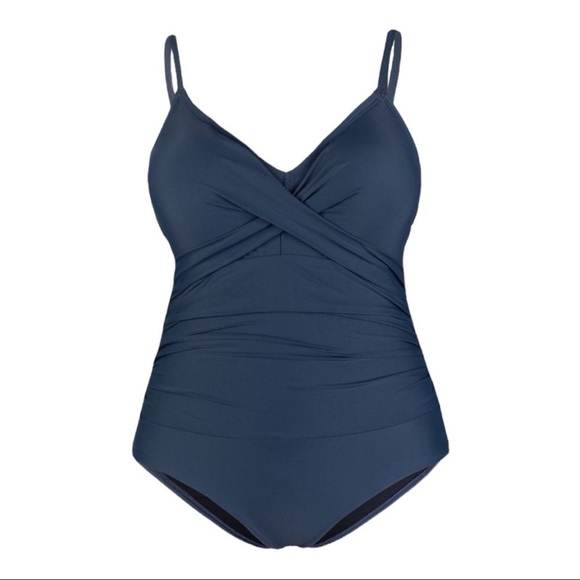 Navy Blue One-Piece Swimwear Size OX (a fit between Xxl & 1X) NWT - Picture 10 of 11